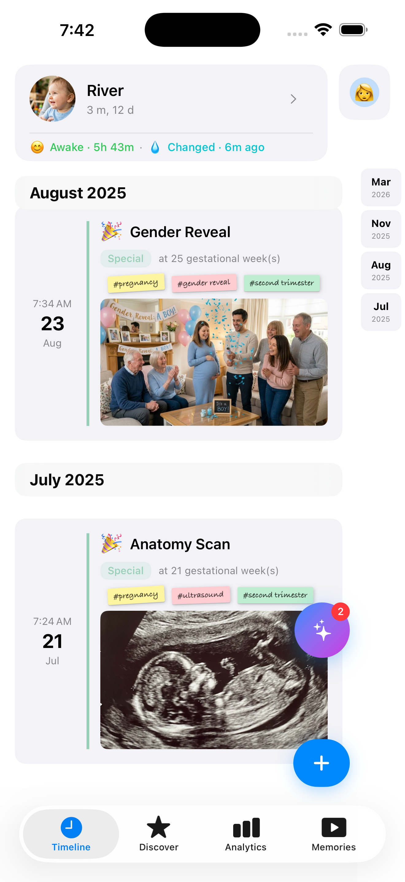 Timeline feed